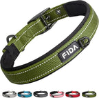 Fida Heavy Duty Dog Collar, Ultra Comfortable Soft Neoprene Padded, Adjustable by Fida