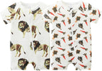 Unisex Summer Trendy 2-Pack Rompers Short Sleeve Zipped Bodysuit Infant Cotton by JingleBaBa