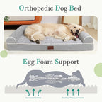 Orthopedic Dog Beds for Large Dogs, Waterproof Lined Egg Crate Foam Pet Bed Mat - Image 2