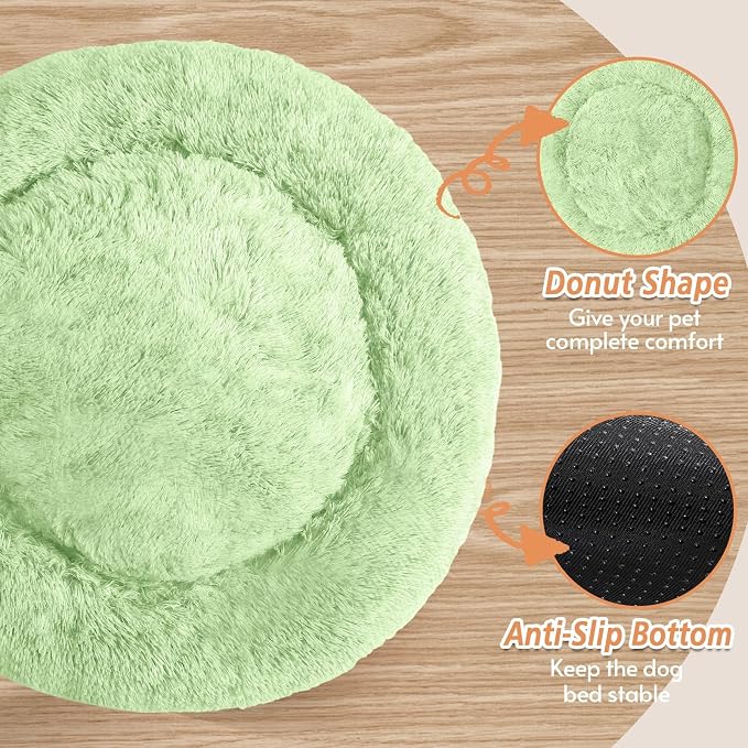 JOLLYVOGUE Calming Dog Bed Large Size Dog, Anti-Anxiety Donut Large Pet Bed - Image 3