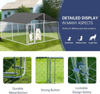 Petonly Outdoor Dog Enclosure Heavy Duty Dog Kennel House Mesh Dog Big Cage Pet - Image 4
