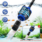 AQQA DC 36W Electric Aquarium Vacuum Gravel Cleaner 6-in-1 Multifunctional Fish - Image 3