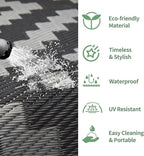 GENIMO Outdoor Rugs 8x10 Waterproof, Reversible Mats, Area Plastic Straw Rug - Image 5