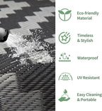 GENIMO Outdoor Rug for Patio Clearance, Reversible Plastic Straw Rugs for RV - Image 5