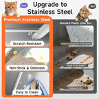 Stainless Steel Cat Litter Box, Odor Free Metal Litter Box - Image 3