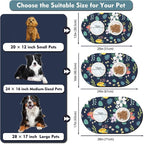 Absorbent Pet Food Mat 24''x16'', No Stains Quick Dry Pet Water Mat Protect - Image 4