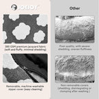 JOEJOY Donut Dog Bed Medium Size Dog, Cute Round Calming Pet Bed - Image 3