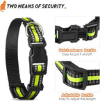 Weewooday 3 Pieces Reflective Dog Collar Nylon Adjustable Quick Release Pet - Image 5