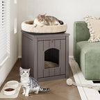 Cat Litter Box Enclosure, Plastic Hidden Litter Box Side Table - Image 4