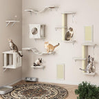 NUNU LAB Cat Wall Shelves, 10-in-1 Wall-Mounted Cat Furniture Set, Large Cat - Image 2