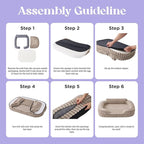 LE SURE Cute L-Plus Dog Beds, Orthopedic Waterproof Large Pet Bed - Image 7