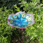 MUMTOP Glass Bird Bath, Garden Outdoor Birdbaths Birdfeeder - Image 3