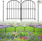 Decorative Garden Fence 17in x18ft, 18 Pack Rustproof Metal No Dig Fence Animal by Thrivinest