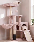 Heybly Cat Tree with Cat Self Groomer Brush, Cat Tower Condo by HEYBLY