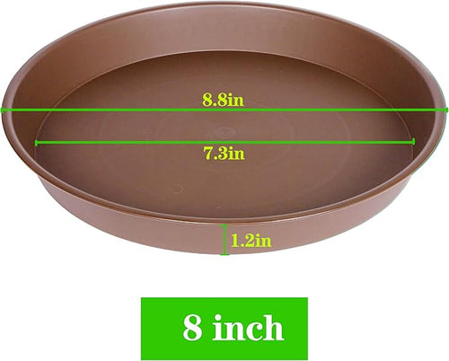 6 Pack of 8 inch Plant Saucer, Heavy Duty Plastic Plant Water Tray 8 inch Round - Image 2