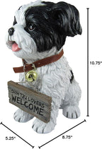 DWK Front Porch Dog Outdoor Welcome Sign Decorative Statue | Cute Dog Welcome - Image 8