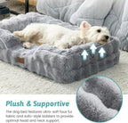 Orthopedic Dog Bed for Medium Small Size Dog, Soft and Warm Faux Fur Sofa for - Image 3