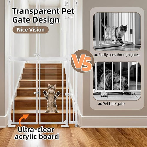 74.80-98.43'' Extra Tall Cat Gate, Adjustable 33.86” and 35.80" Wide, - Image 2