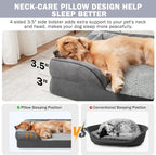 INVENHO Orthopedic Extra Large Dog Bed, XXL Waterproof Dog Sofa, Egg-Crate Foam - Image 5