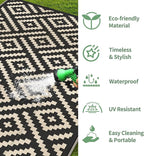 GENIMO Outdoor Rugs 8x10 Waterproof, Reversible Mats, Area Plastic Straw Rug - Image 5