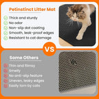 Cat Litter Mat, 24x18 Inches Large Double Layer Honeycomb Cat Litter Trapping - Image 3