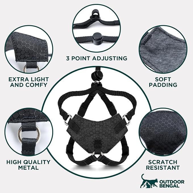 Houdini™ Escape Proof Kitten Harness and Leash Set by OutdoorBengal – Turquoise - Image 8