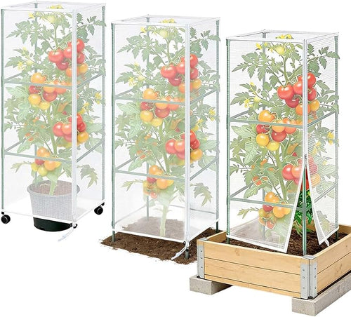 3Pack Garden Netting Cover for Square Tomato Cage by Uyeesi