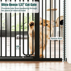 keny 51" Extra Tall Pet Gate, 29.7"-46" Wide Adjustable Cat Gate - Image 3