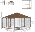 PawHut Outside Dog Kennel, Garden Playpen Fence Crate Enclosure Cage Rotating - Image 7