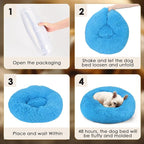 Dogs Bed for Small Dogs, Anti-Anxiety Washable Round Bed - Image 6