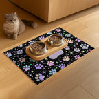 Pet Feedings Mats 20x12 inch Glitter Paw Print Pet Bowl Placemat Non Slip Mat - Image 9