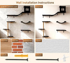 Wall Mounted Cat Furniture Combo of 5, 5 in 1 Cat Shelves - Image 6