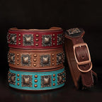 PET ARTIST Upgrade Padded Leather Dog Collar, 2 inch Wide Genuine Leather Dog - Image 4