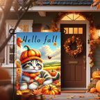 Hello Fall Garden Flag Cute Kitten Pumpkin Hat Scarf Flag 12x18 Inch Autumn Pet - Image 5