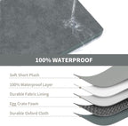 Plush Dog Bed for Medium Dogs, Waterproof Dog Crate Mat Orthopedic Egg Crate - Image 7
