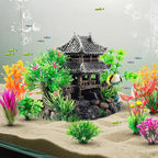 CousDUoBe 9Pcs Resin Castle Decorations Set，Realistic Fish Tank Castle - Image 5