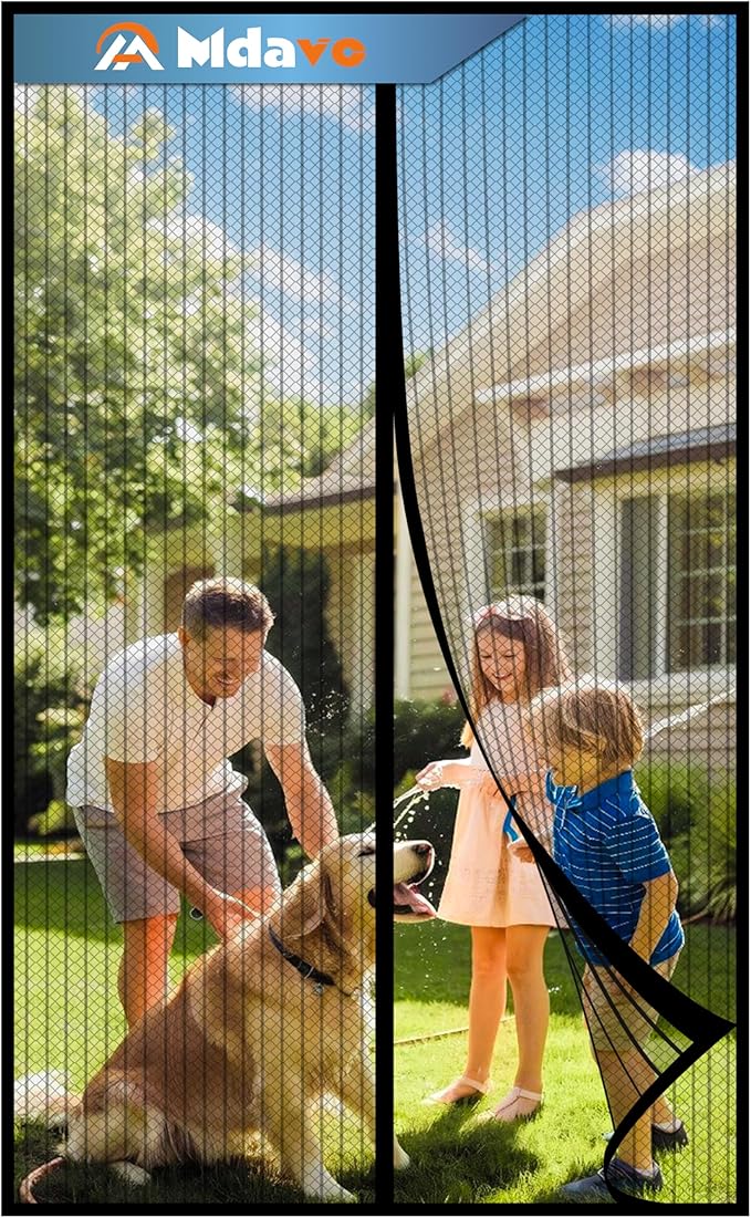 Magnetic Screen Door, Hook&Loop Pet Screen Door Fit Door Size 34" x 80" Heavy by Welcometobuy