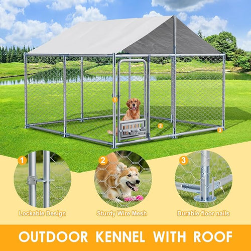 7.5×7.5×5.3 FT Outdoor Dog Kennel - Image 2