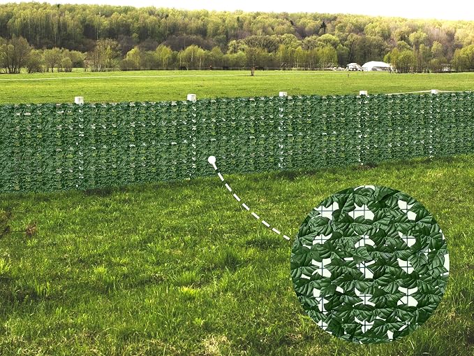 Artificial Ivy Privacy Fence Wall Screen, 40X160 in UV-Anti Faux Greenery - Image 7