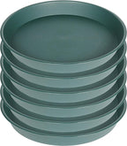6 Pack of 10 inch Plant Saucer Bird Bath Bowl, Heavy Duty Plastic Plant Saucer by Bleuhome
