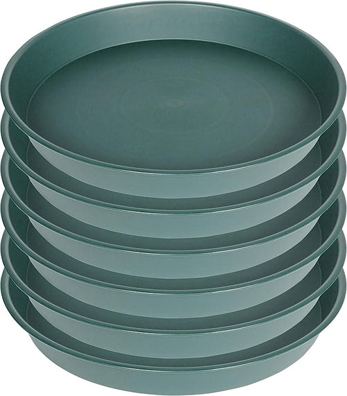 6 Pack of 10 inch Plant Saucer Bird Bath Bowl, Heavy Duty Plastic Plant Saucer by Bleuhome