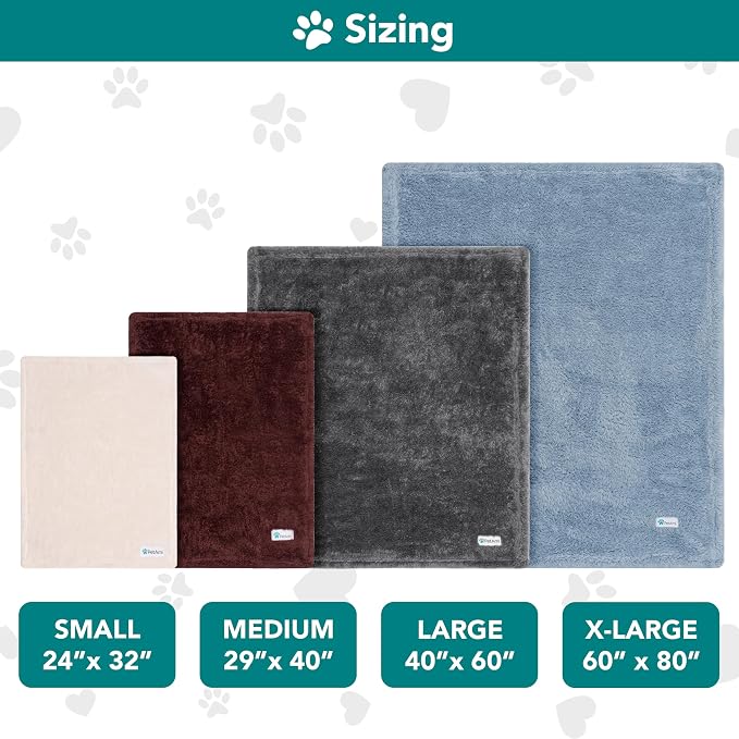 PetAmi Dog Blanket for Small Dogs Grey, Fluffy Soft Puppy Blanket, Sherpa - Image 7