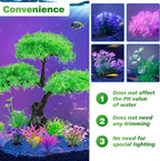 Ameliade Aquarium Artificial Plastic Plants Decoration, Aquarium Tree Decor Set - Image 6