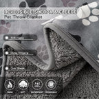 Waterproof Dog Blankets Pet Blanket 60"x80", Soft Fluffy Sofa Car Bed Protector - Image 4