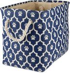 Bone Dry Pet Storage Collection Lattice Paw Print, Nautical Blue, Medium by BoneDry