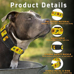 Dog Collar, Floral Boys Girls Puppy Collar, Adjustable Soft Pet Collar - Image 2