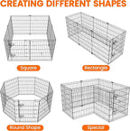 Yaheetech 30" High 8 Panel Foldable Metal Dog Exercise Pen Pet Playpen Dog - Image 8