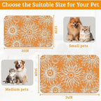Retro Geometric Aesthetic Dog Food Mat, Quick Dry Dog Placemat Non Slip Rubber - Image 6
