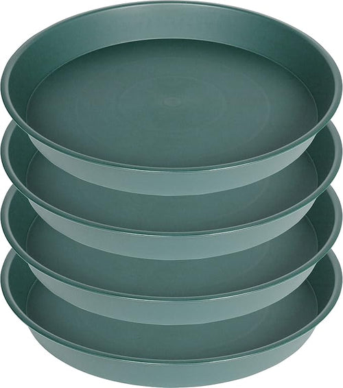 4 Pack of 14 inch Plant Saucer, Heavy Duty Round Plant Trays by Bleuhome
