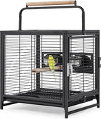 Yaheetech 25.5'' Wrought Iron Bird Travel Carrier Cage Parrot Cage by Yaheetech